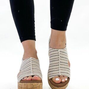 Corkys Miss Carley Tan Wedge Sandals – Size 7–11